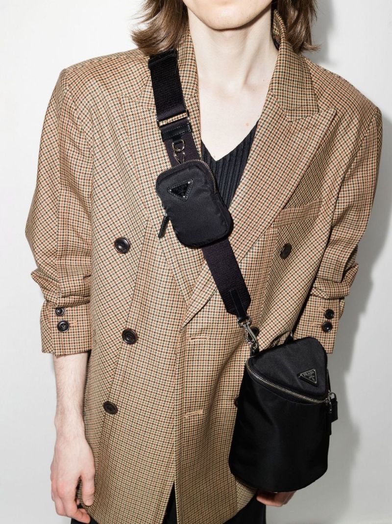 Black Logo Re-nylon Cross Body Bag