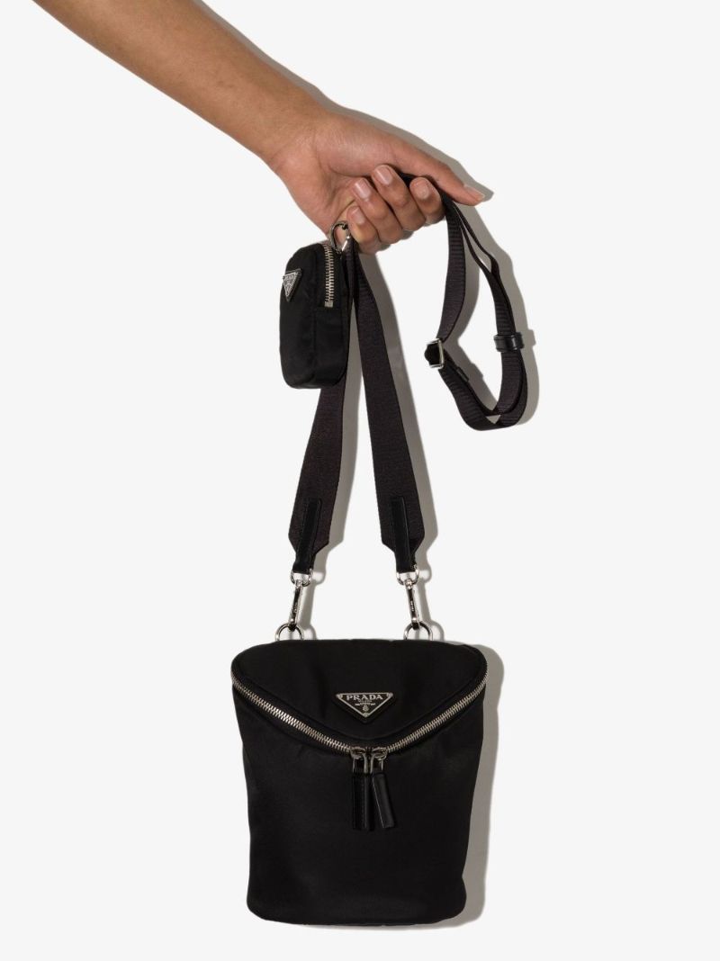 Black Logo Re-nylon Cross Body Bag