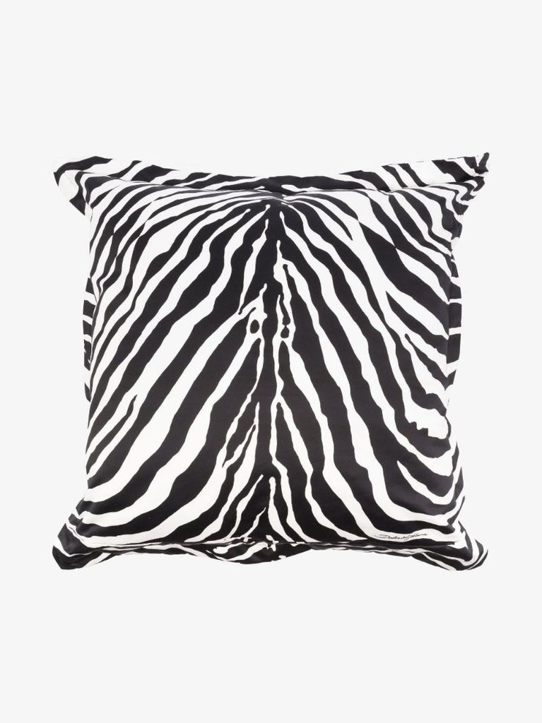 Black Duchesse Large Zebra Print Cushion