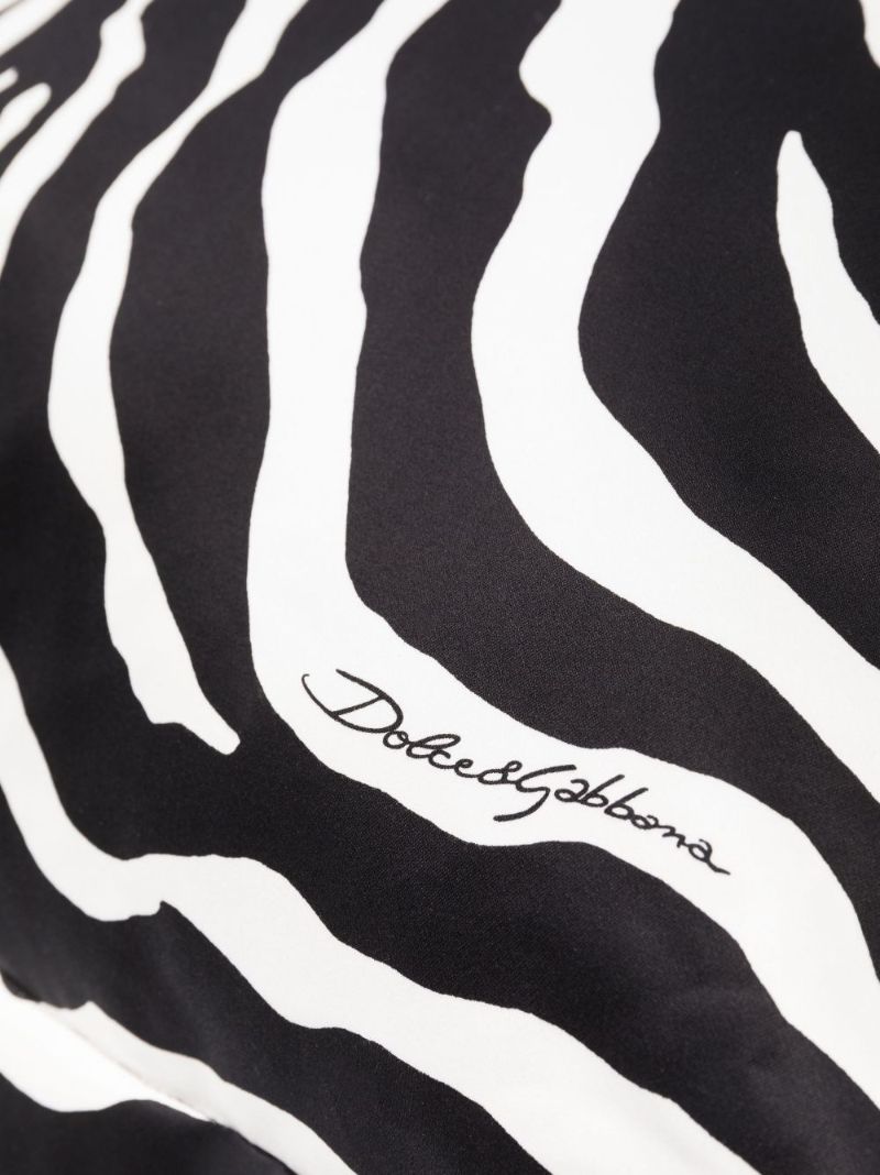 Black Duchesse Large Zebra Print Cushion