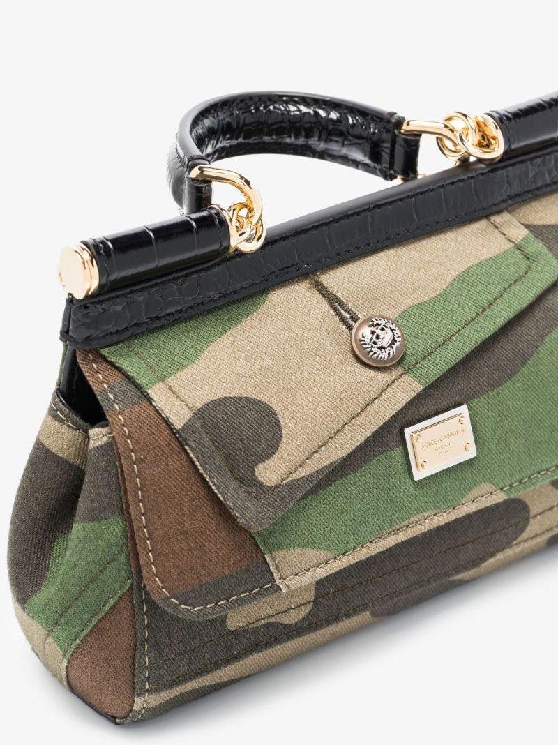 Green Sicily Camouflage Print Small Cross Body Bag