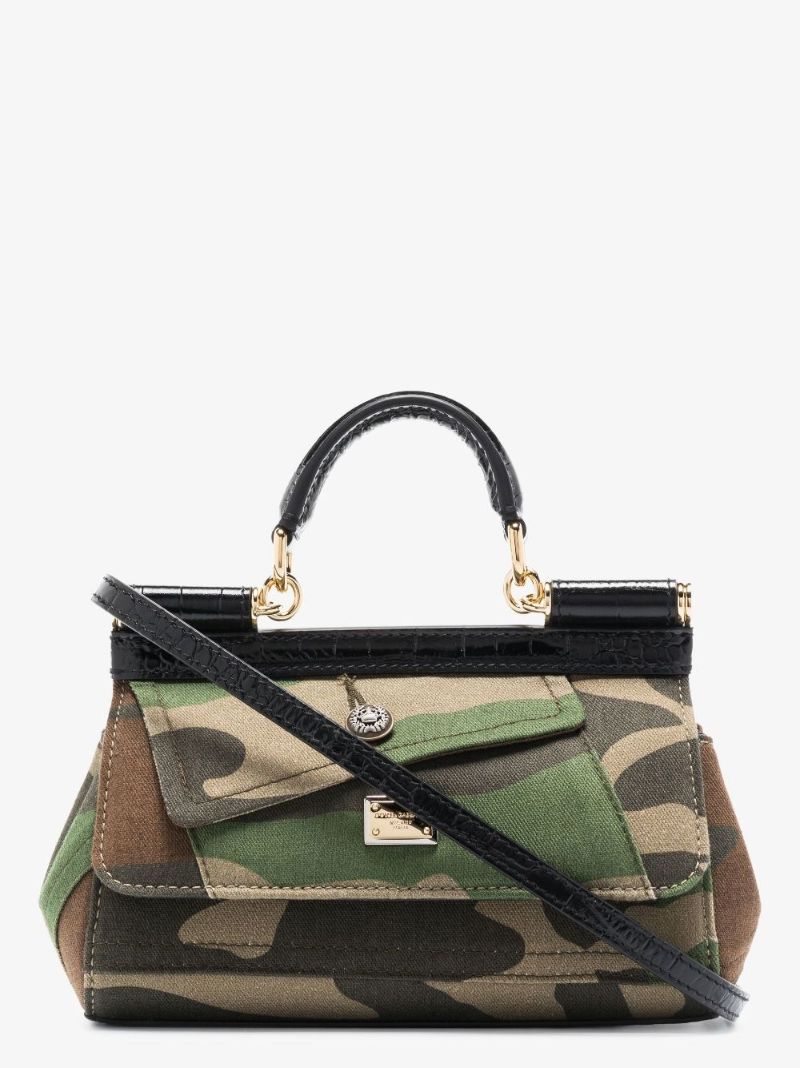 Green Sicily Camouflage Print Small Cross Body Bag