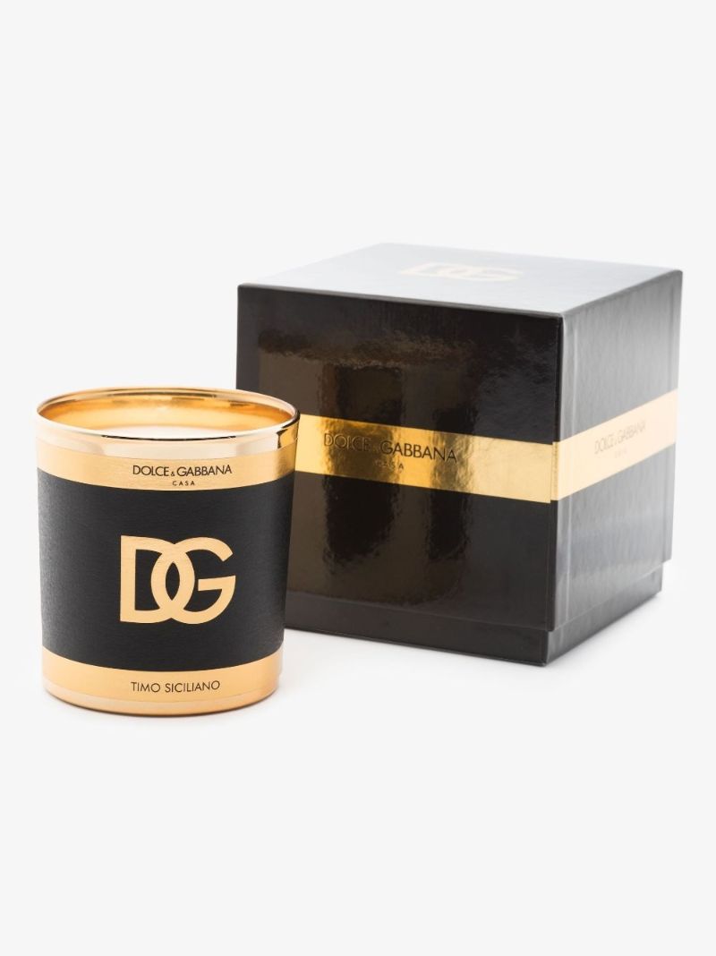 Gold Tone Sicilian Thyme Candle