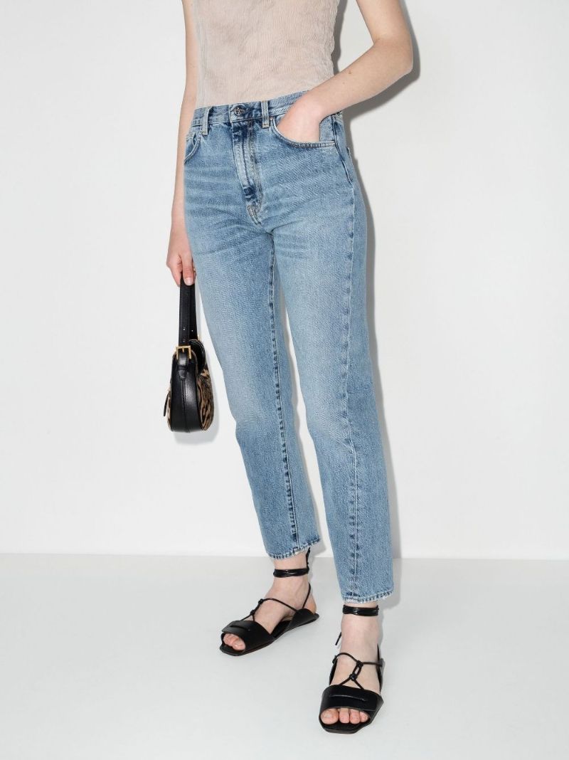 Twisted Straight Leg Jeans