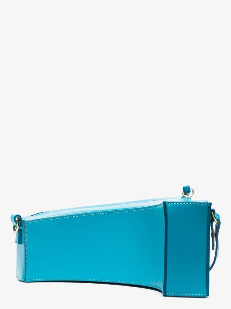 Blue Le Bomba Leather Shoulder Bag