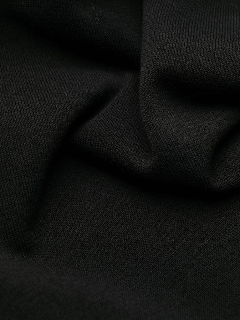 Black Logo Print Cotton T-shirt Dress