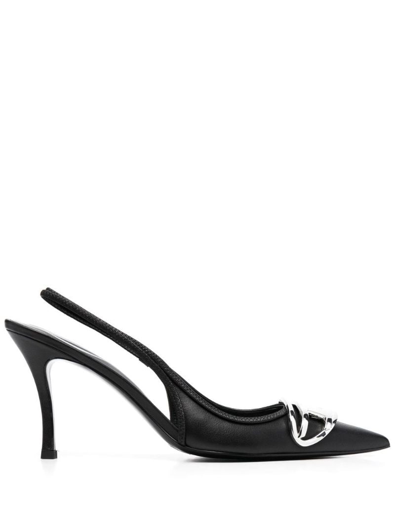 Black D-venus 80 Leather Pumps