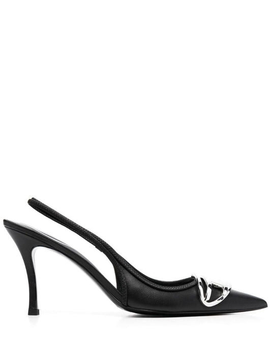 Black D-venus 80 Leather Pumps