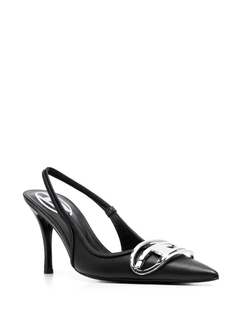 Black D-venus 80 Leather Pumps