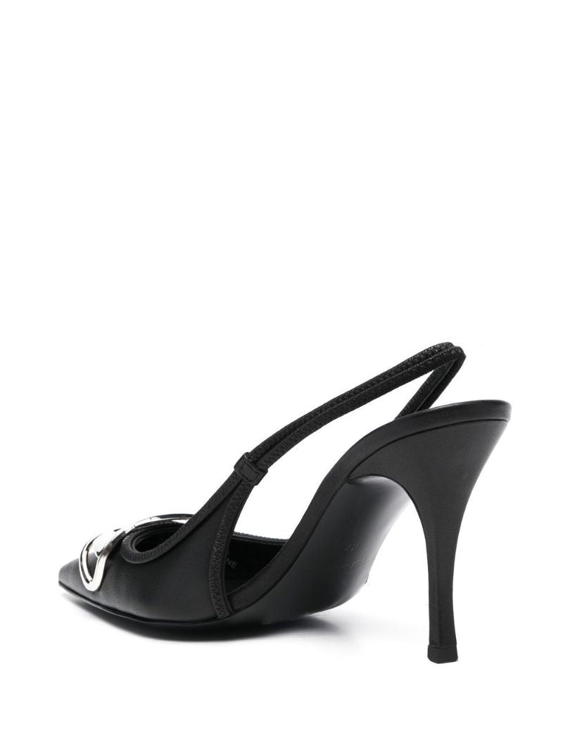 Black D-venus 80 Leather Pumps