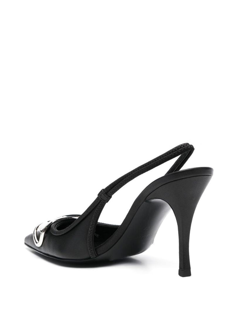 Black D-venus 80 Leather Pumps