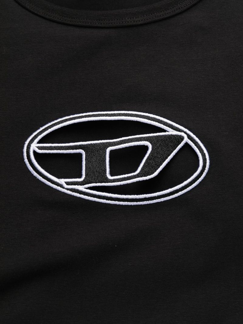 Black D-angiel Logo Dress