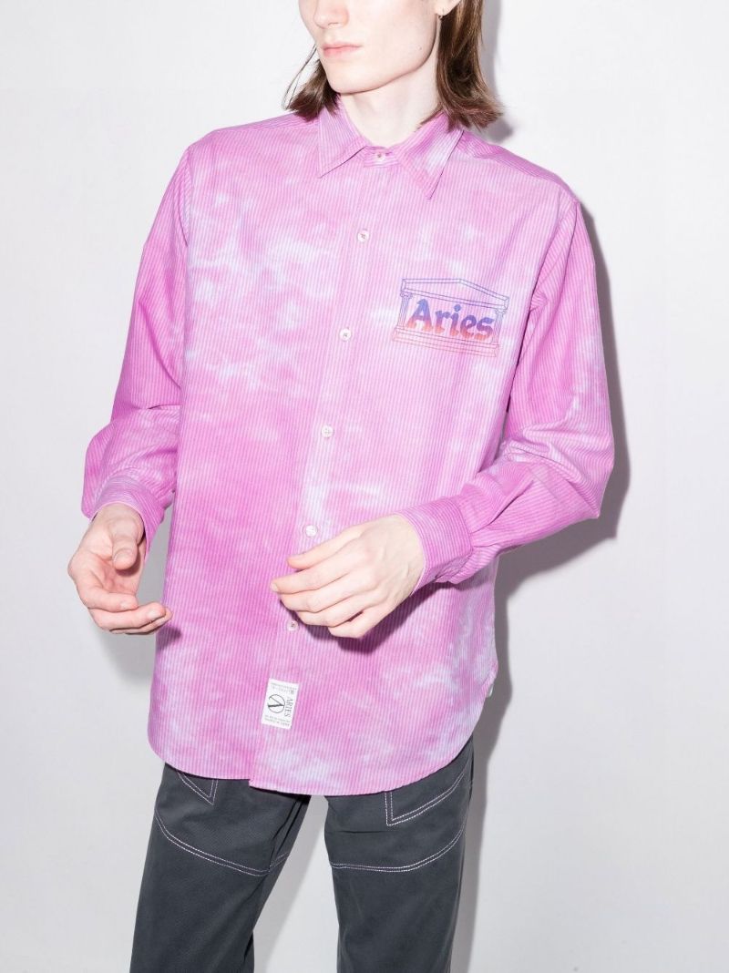 Tie-dye Logo Print Shirt