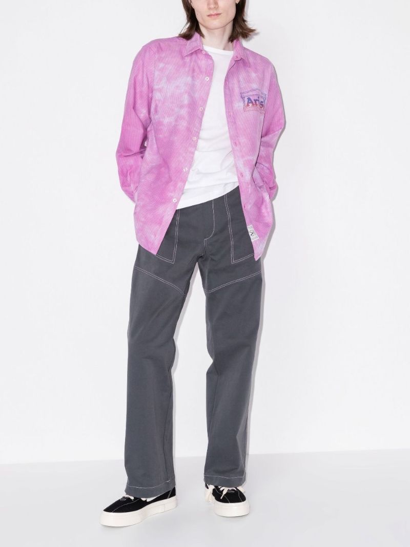 Tie-dye Logo Print Shirt