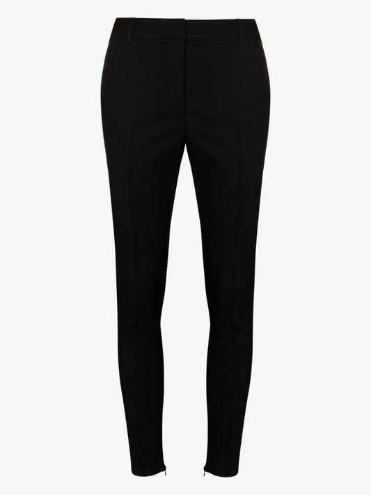 Black High Waist Wool Trousers