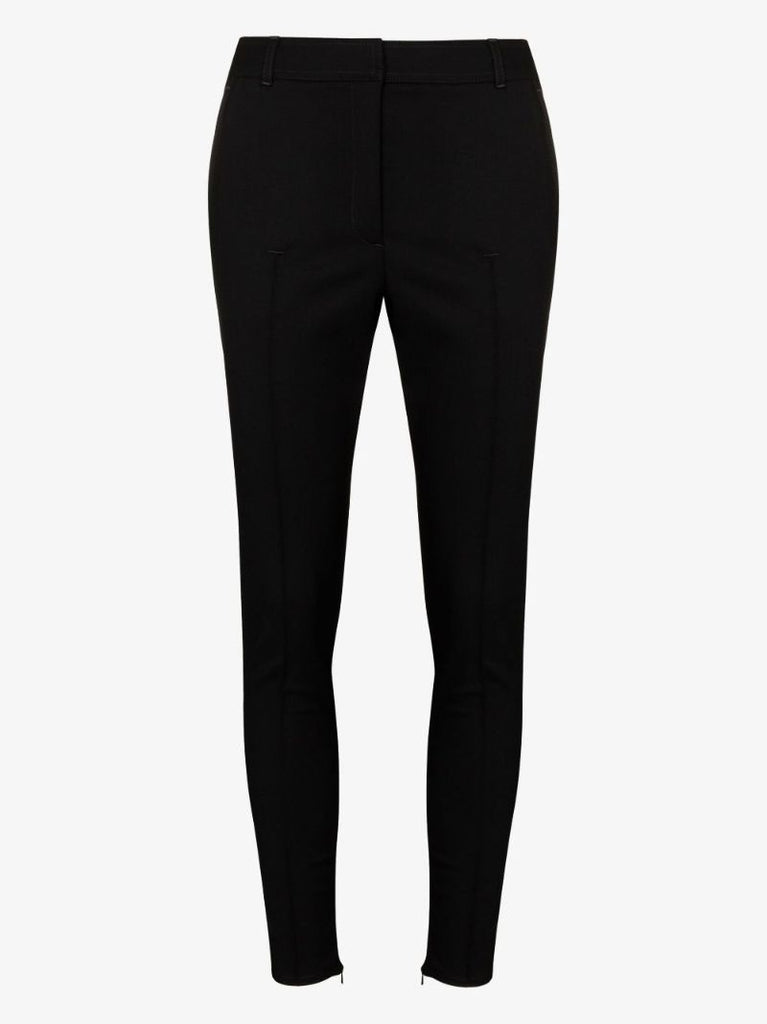 Black High Waist Wool Trousers