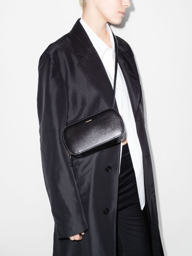 Black Tradition Small Leather Cross Body Bag