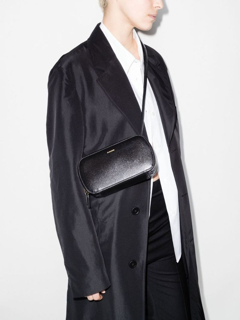 Black Tradition Small Leather Cross Body Bag