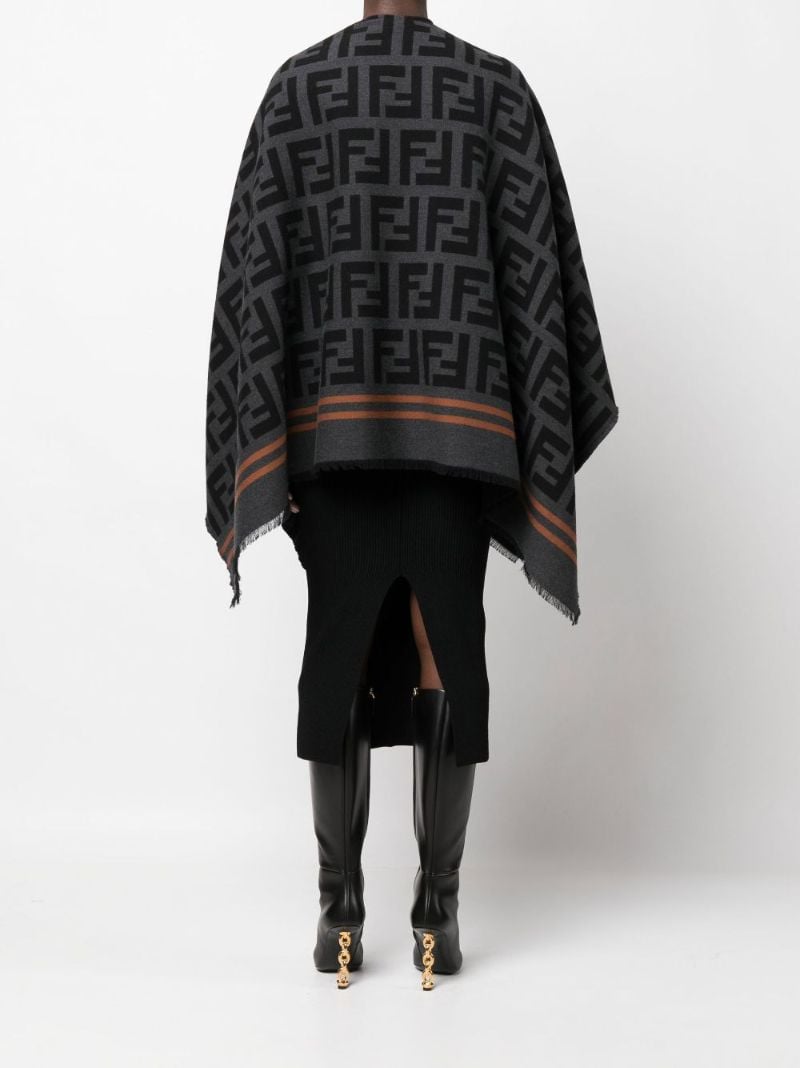 Black Ff Wool Cape