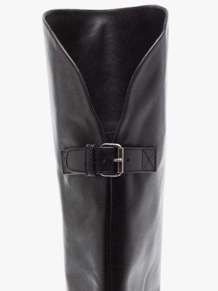 Black Harper 110 Knee-high Leather Boots