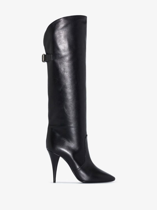 Black Harper 110 Knee-high Leather Boots