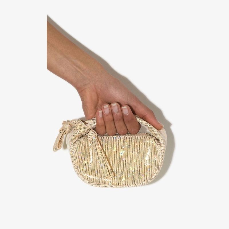 Gold Tone Micro Cush Leather Mini Bag