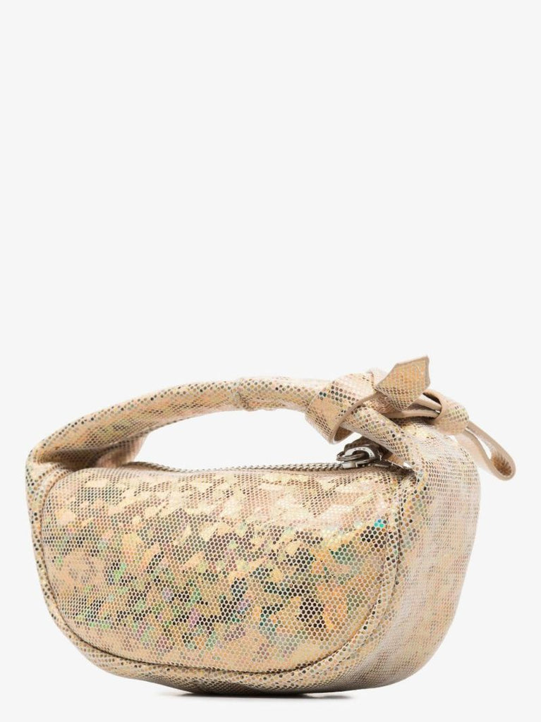Gold Tone Micro Cush Leather Mini Bag