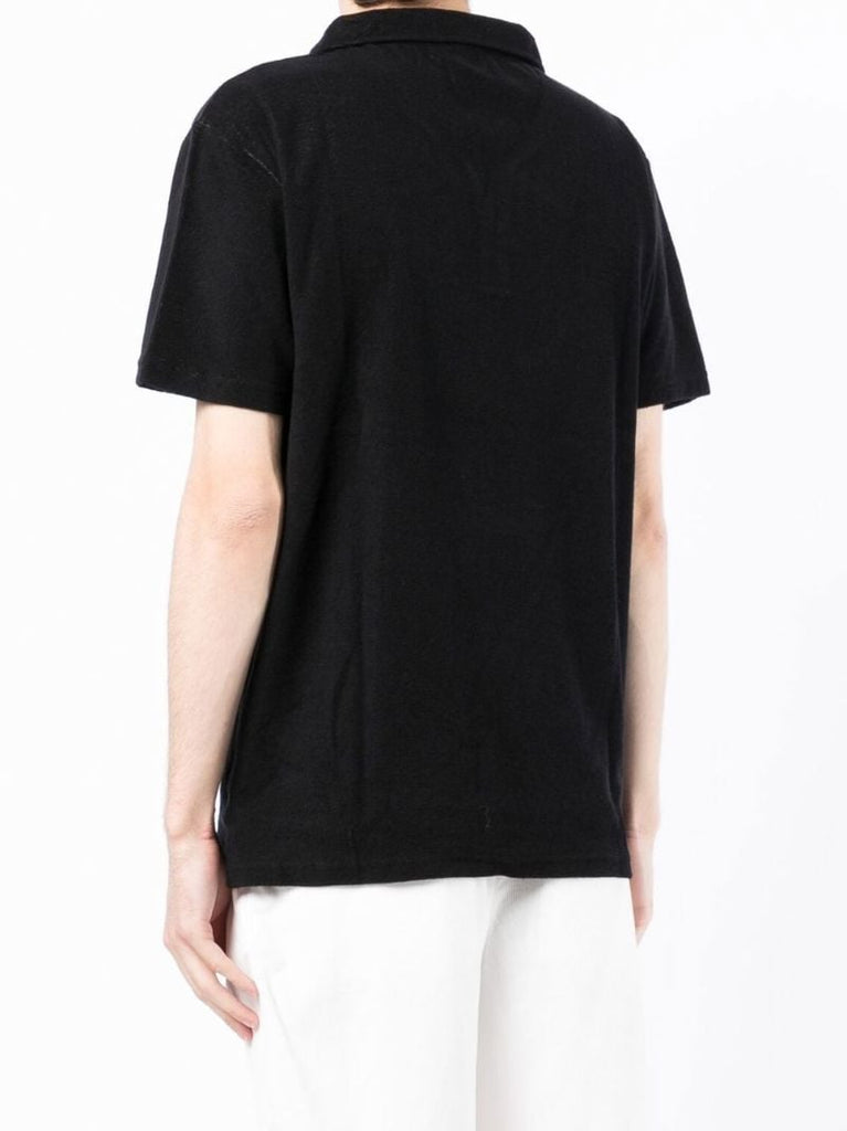 Black Stripe Embellishment Polo Shirt