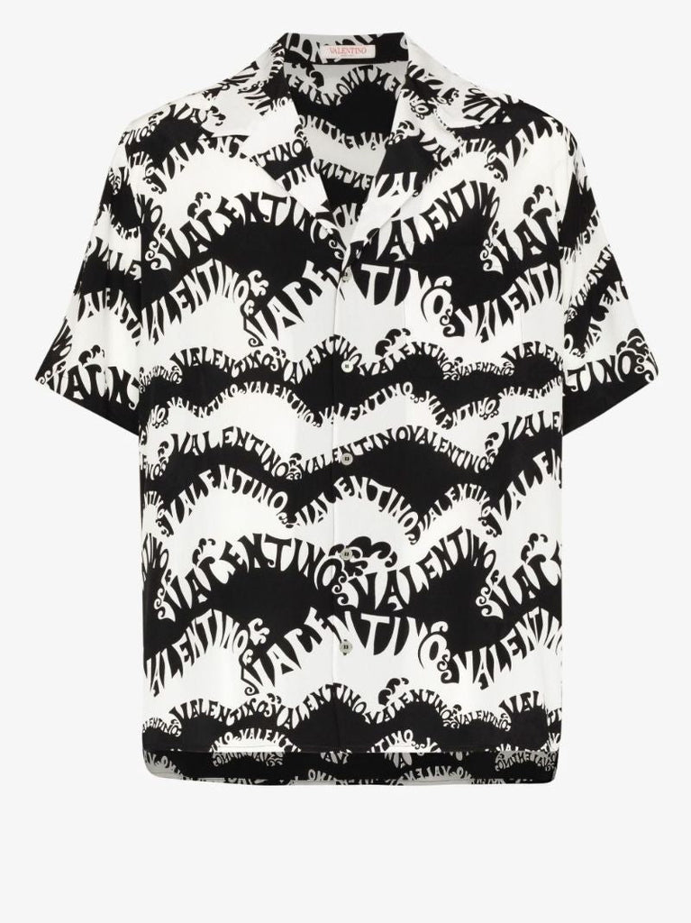 Printed Logo Silk Shirt