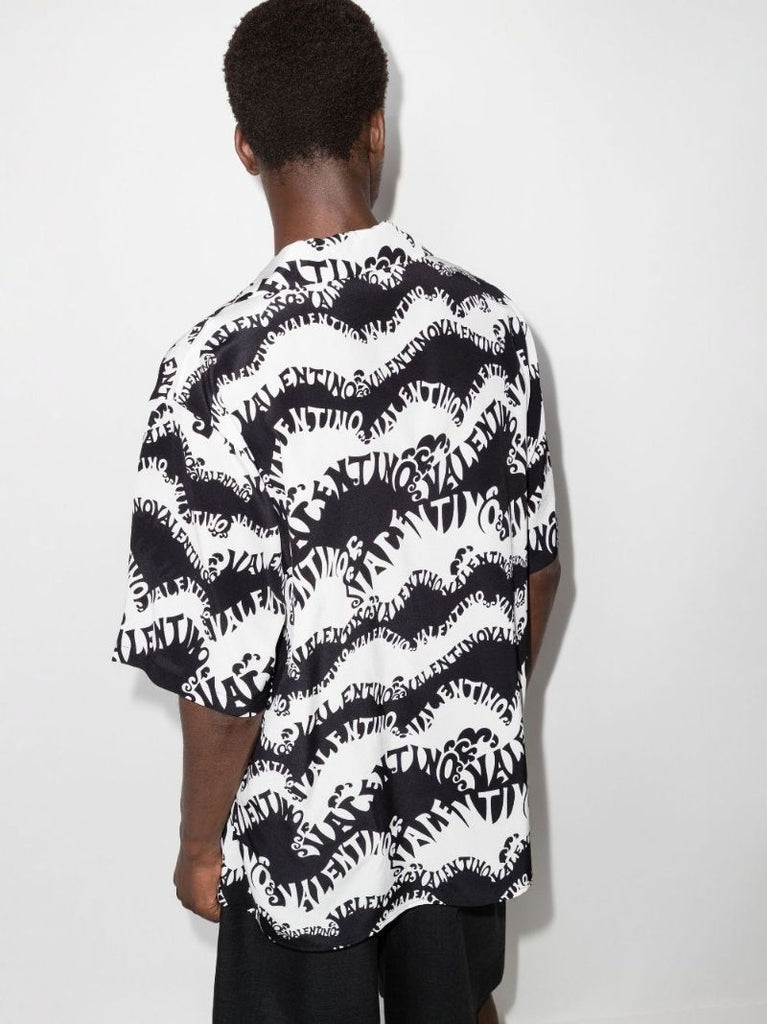 Printed Logo Silk Shirt