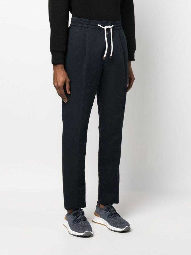 Blue Drawstring Track Trousers
