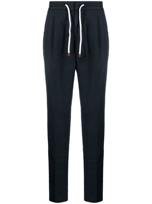 Blue Drawstring Track Trousers