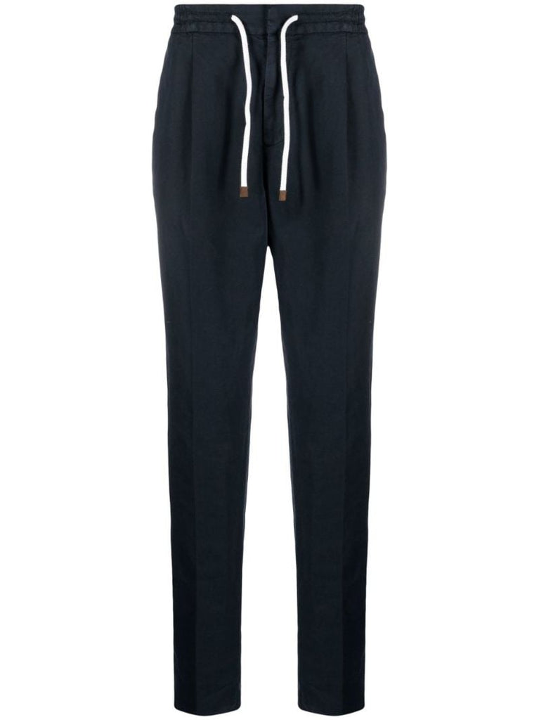 Blue Drawstring Track Trousers