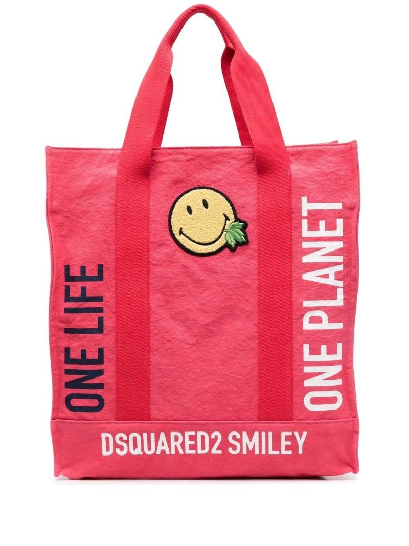 Red Smiley One Life Tote Bag