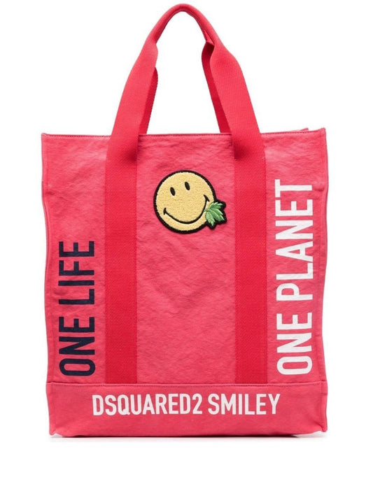 Red Smiley One Life Tote Bag