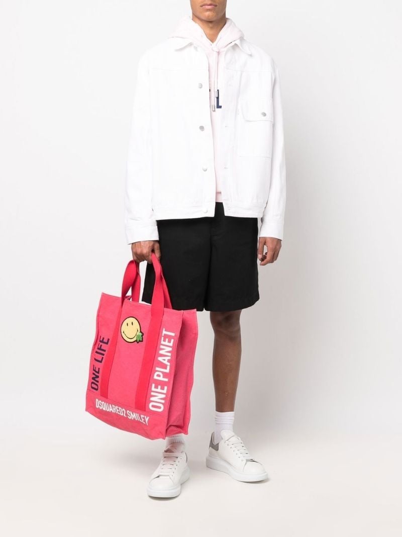 Red Smiley One Life Tote Bag