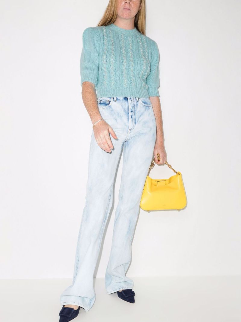 Embellished Cable Knit Sweater
