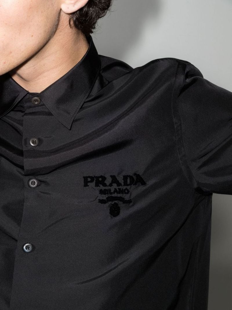 Party Logo Embroidered Silk Shirt