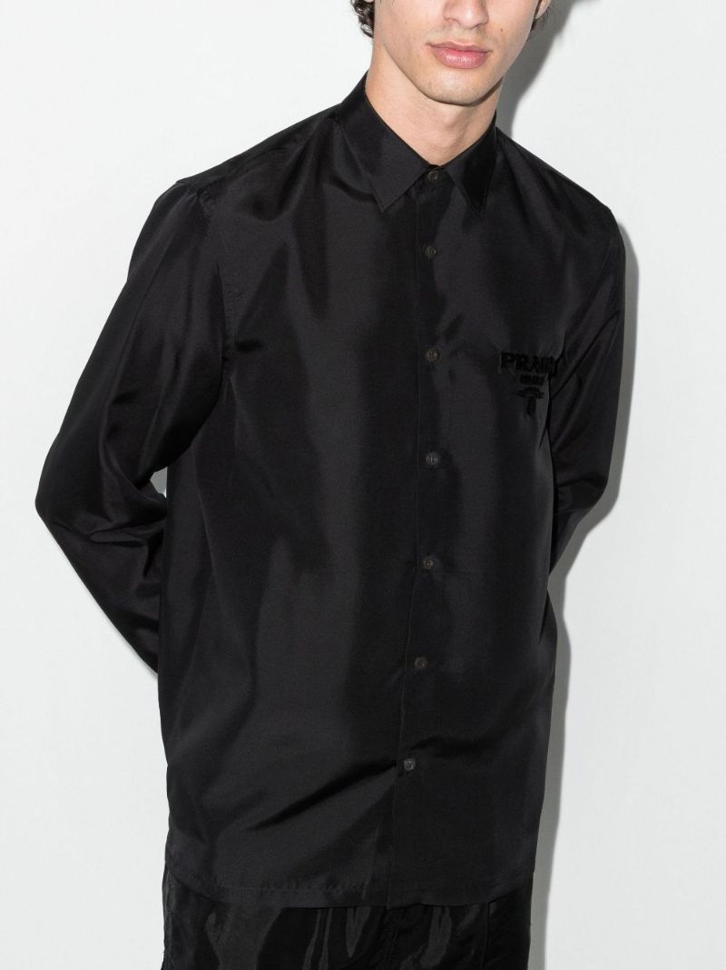 Party Logo Embroidered Silk Shirt