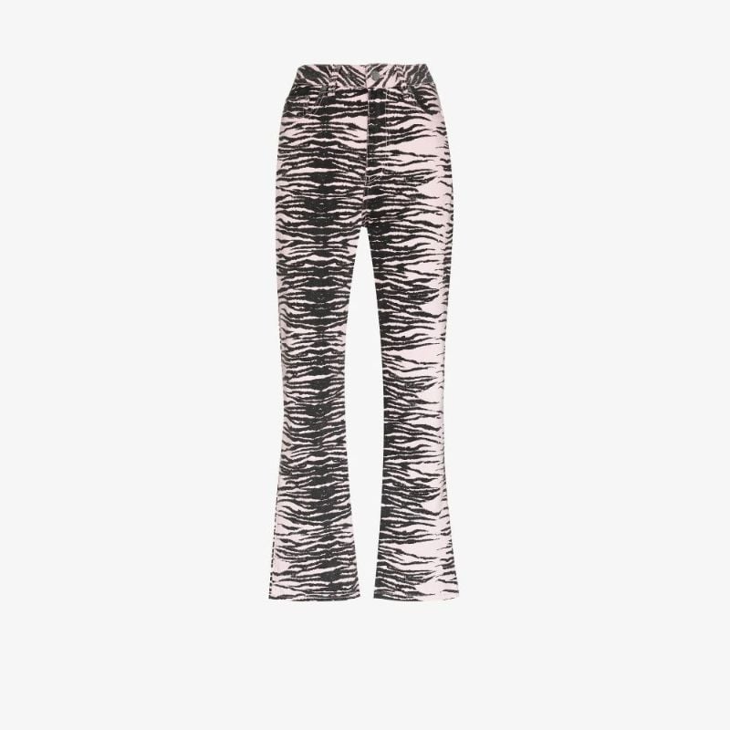 Betzy Tiger Print Cropped Jeans