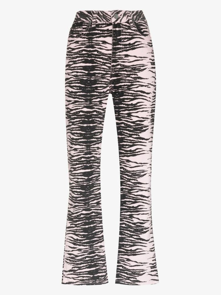Betzy Tiger Print Cropped Jeans