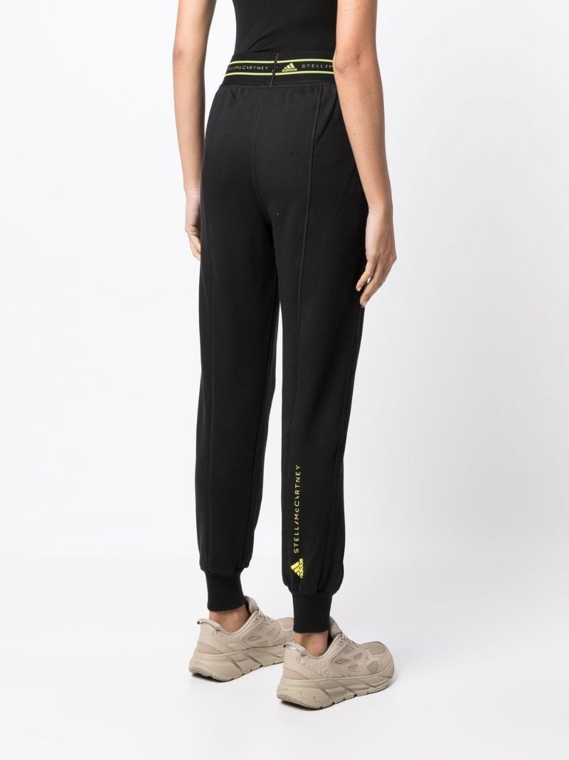 Black Logo Print Track Pants