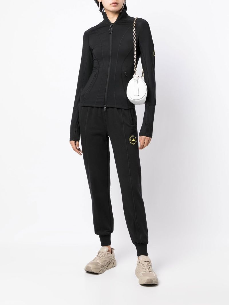 Black Logo Print Track Pants