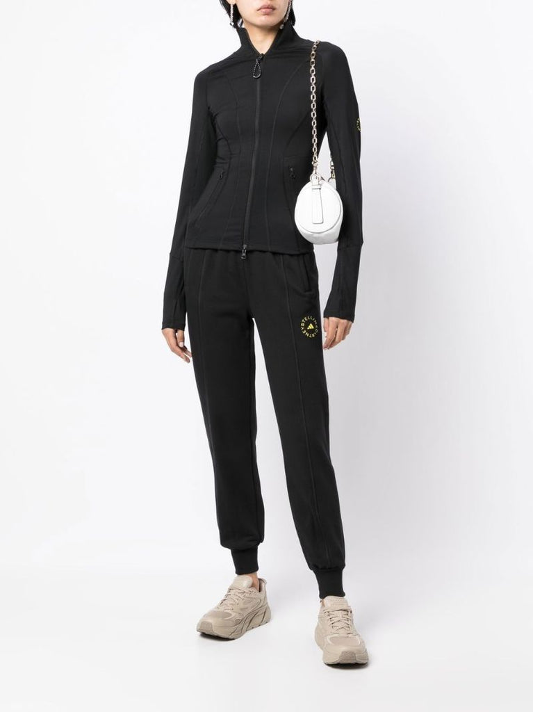 Black Logo Print Track Pants