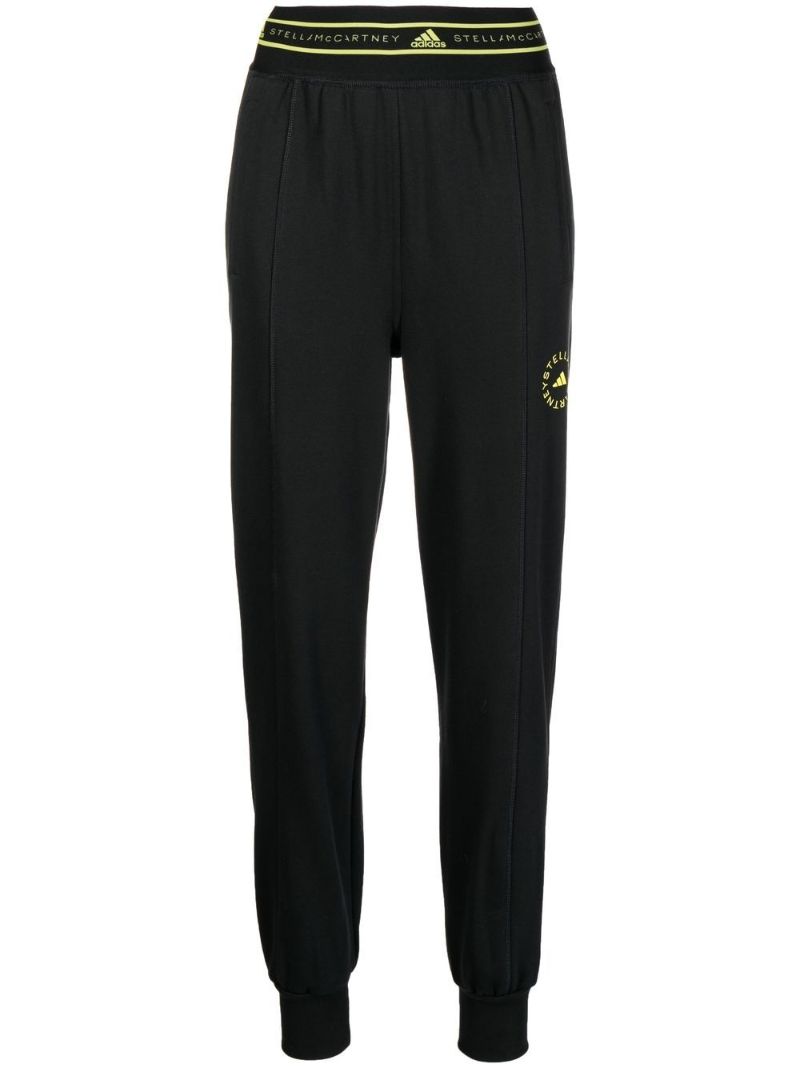 Black Logo Print Track Pants