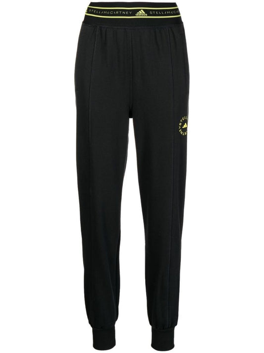 Black Logo Print Track Pants