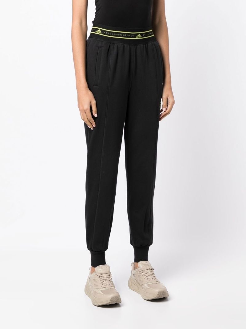 Black Logo Print Track Pants