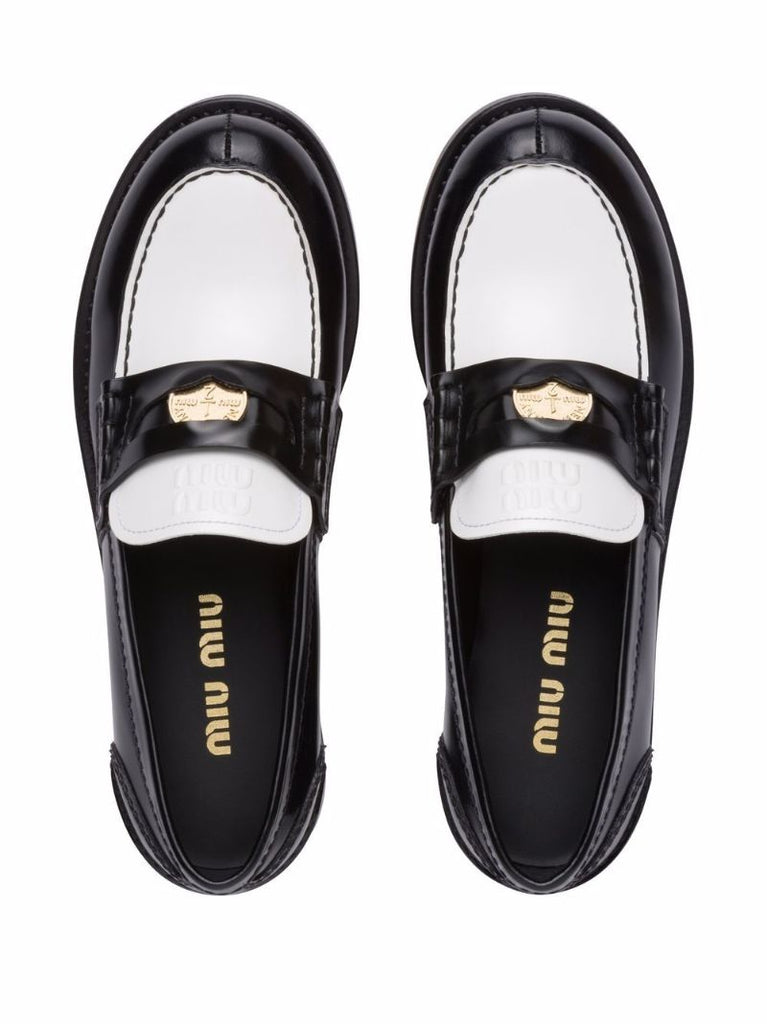 Black  Leather Penny Loafers