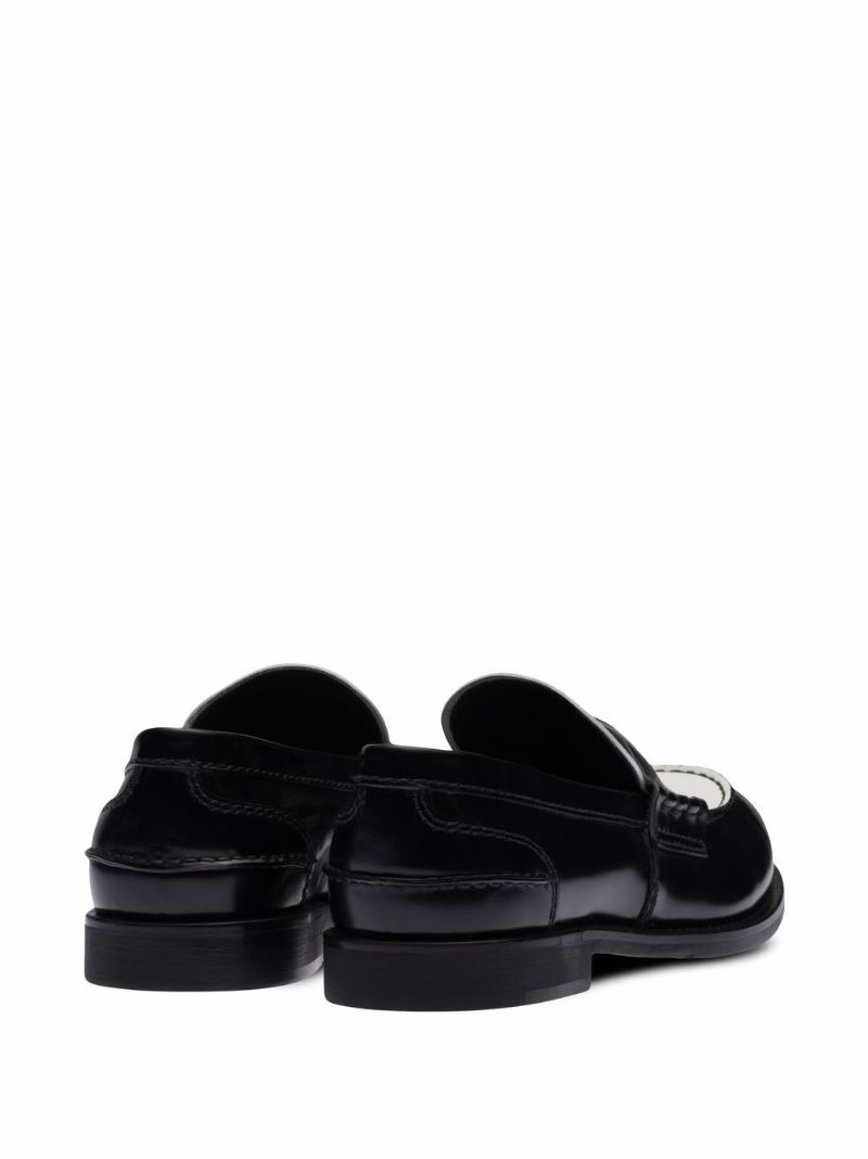 Black  Leather Penny Loafers