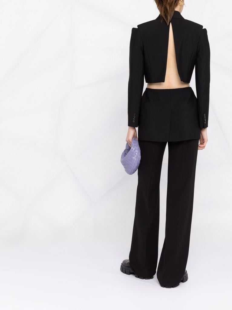 Tailored Cutout Wool Blazer